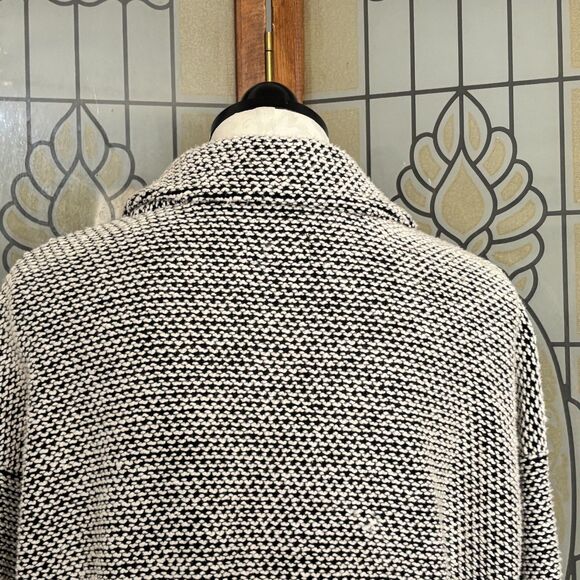 Marine Layer Birdseye Knit Blazer Black White Contrast Size Large - Picture 7 of 16